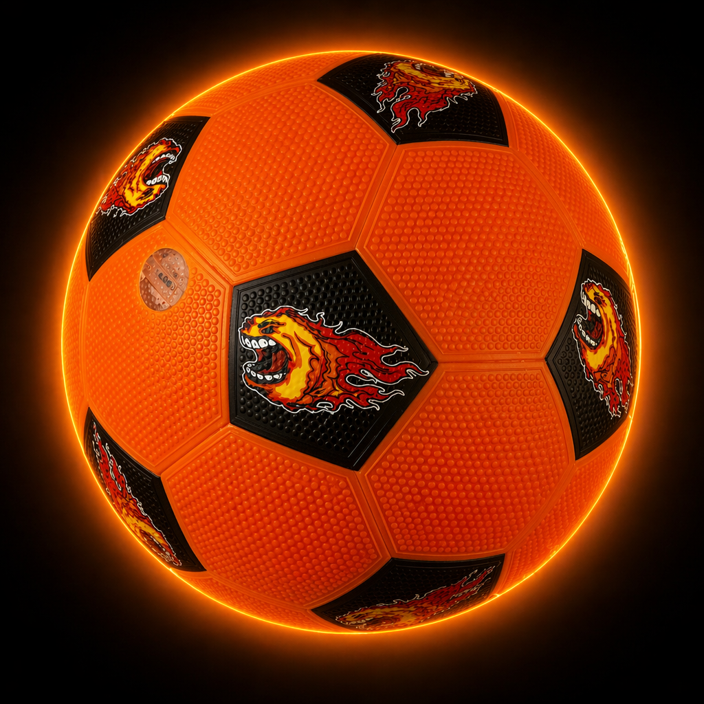 Premium Rubber Soccer Bomb™ - Size 5 - Orange & Black