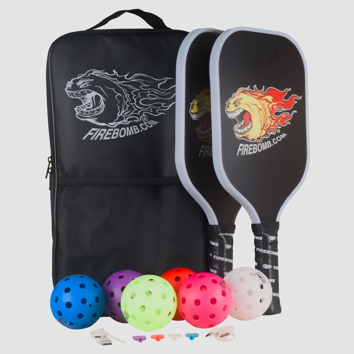 PickleBomb™ LED PickleBall Set, Black