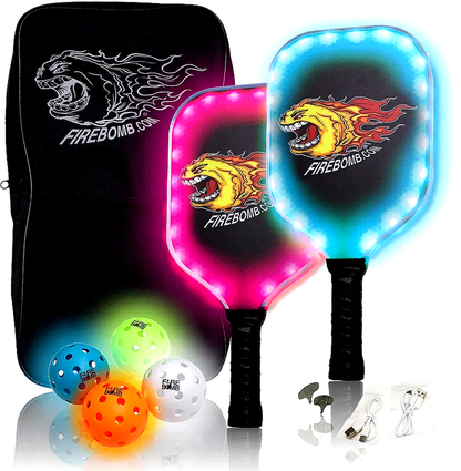 PickleBomb™ LED PickleBall Set, Black