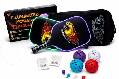 PickleBomb™ LED PickleBall Set, Black