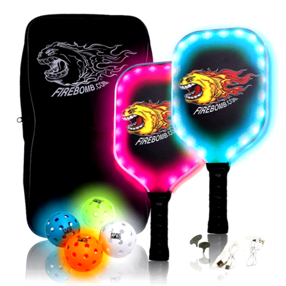 PickleBomb™ LED PickleBall Set, Black