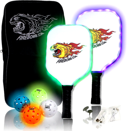 PickleBomb™ LED PickleBall Set, White
