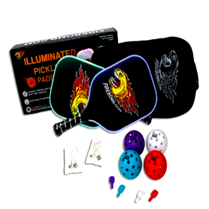 PickleBomb™ LED PickleBall Set, Black