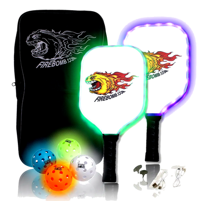 PickleBomb™ LED PickleBall Set, White