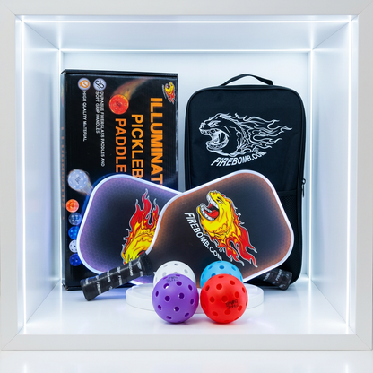 PickleBomb™ LED PickleBall Set, Black