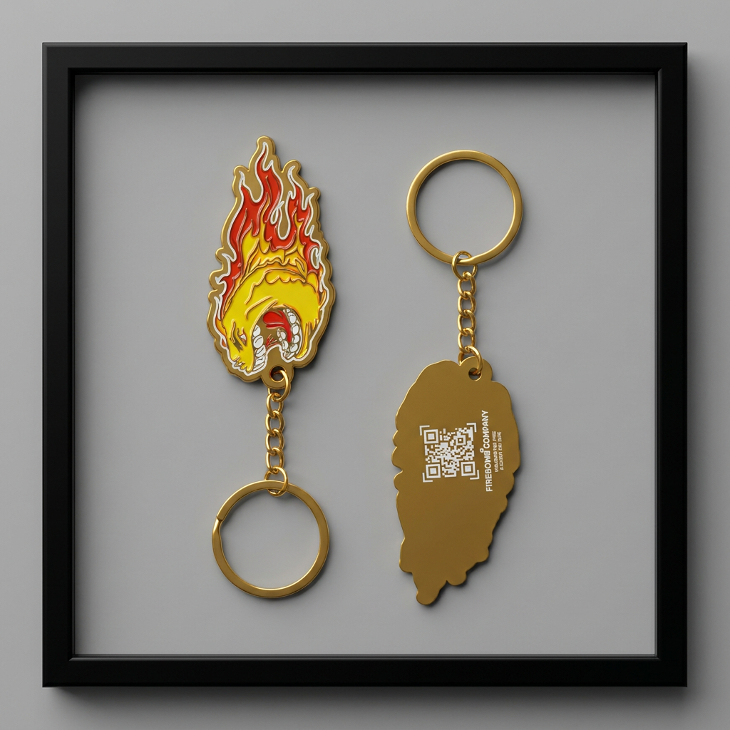 Black  Rubber Keychain