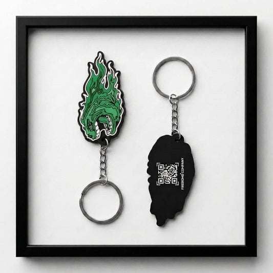 Green Rubber Keychain