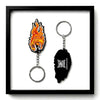 Orange Rubber Keychain