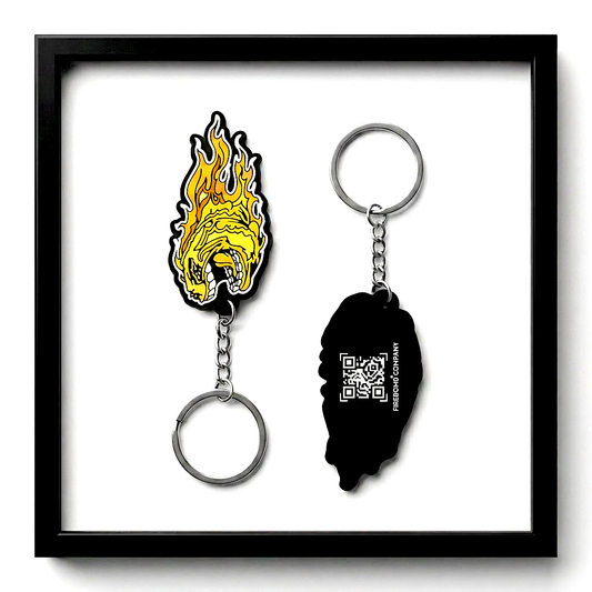 Yellow Rubber Keychain