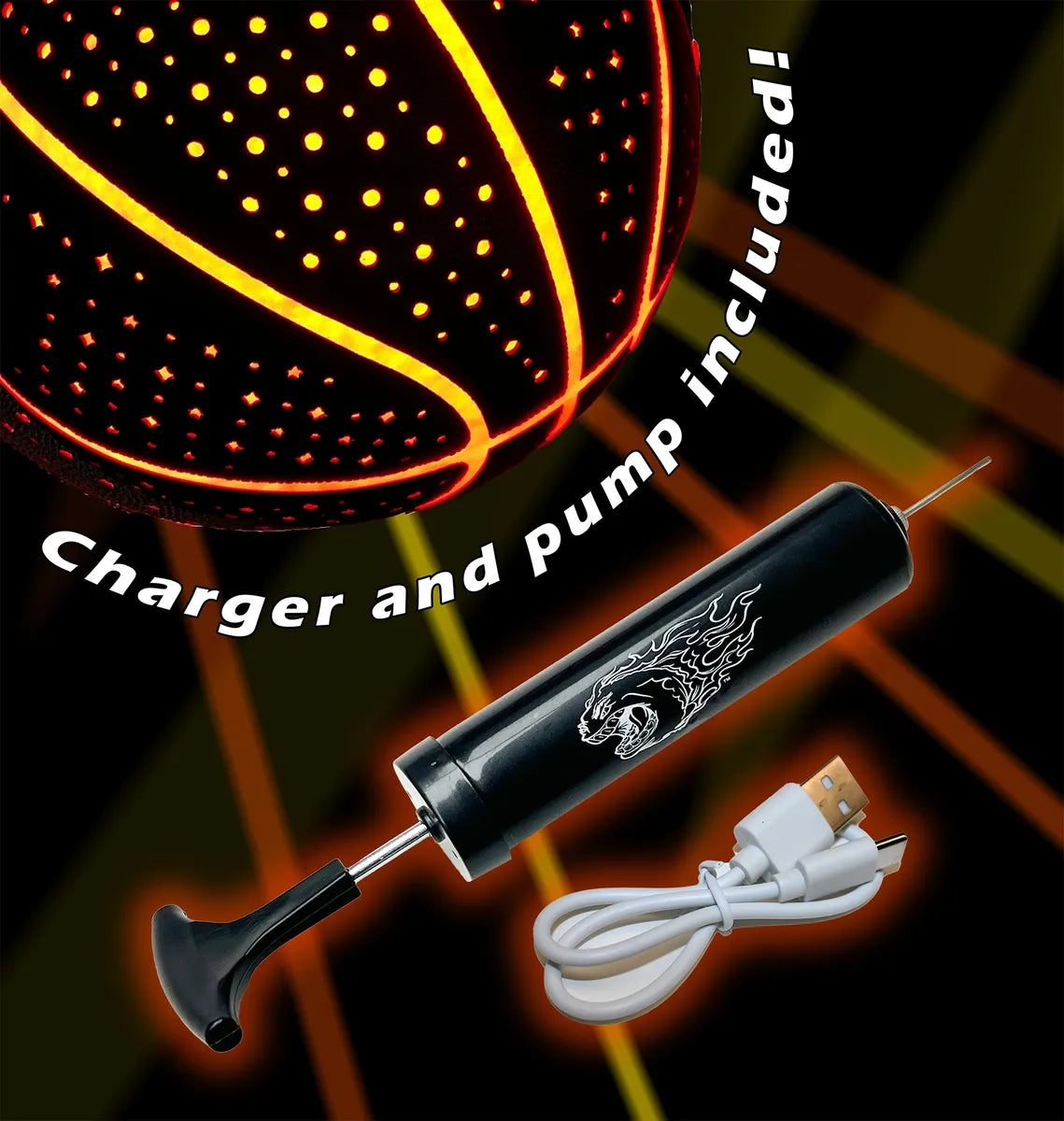 RealFeel™ BasketBomb™ - Size 7 - Black & Orange
