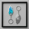 Cyan Rubber Keychain