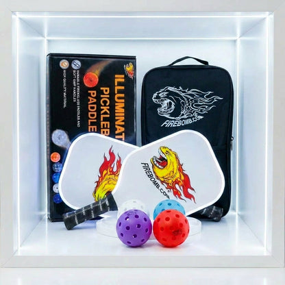 PickleBomb™ LED PickleBall Set, White